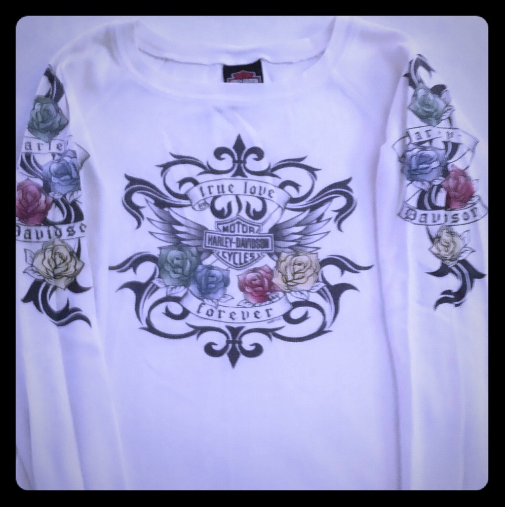 Long sleeve waffle weave tee